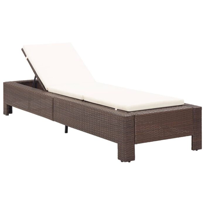 Transat avec coussin Marron Résine tressée – Image 2