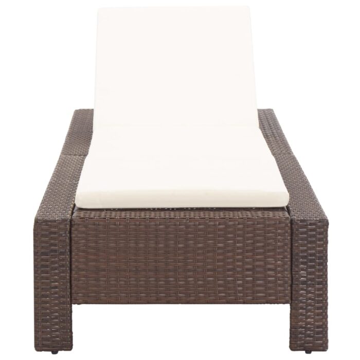 Transat avec coussin Marron Résine tressée – Image 3