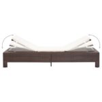 Transat avec coussin Marron Résine tressée – Image 5
