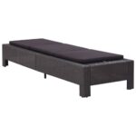 Transat avec coussin Noir Résine tressée