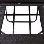 Transat avec coussin Noir Résine tressée – Image 7