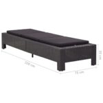 Transat avec coussin Noir Résine tressée – Image 8