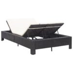 Transat à 2 places avec coussin Noir Résine tressée – Image 5