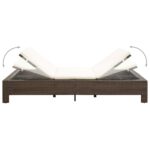 Transat à 2 places avec coussin Marron Résine tressée – Image 4