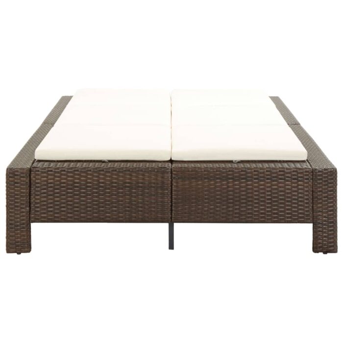 Transat à 2 places avec coussin Marron Résine tressée – Image 5