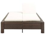 Transat à 2 places avec coussin Marron Résine tressée – Image 6