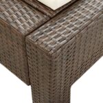 Transat à 2 places avec coussin Marron Résine tressée – Image 7