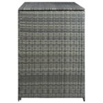 Abri de poubelle double Résine tressée Anthracite 148x77x111cm – Image 4