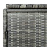 Abri de poubelle double Résine tressée Anthracite 148x77x111cm – Image 6