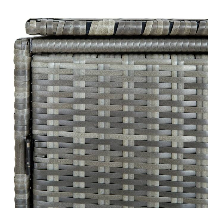 Abri de poubelle double Résine tressée Anthracite 148x77x111cm – Image 6