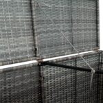 Abri de poubelle double Résine tressée Anthracite 148x77x111cm – Image 7