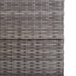 Boîte de rangement de jardin gris 150x100x100 cm résine tressée – Image 7