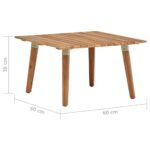 Table basse de jardin 60x60x36 cm Bois solide d'acacia – Image 4