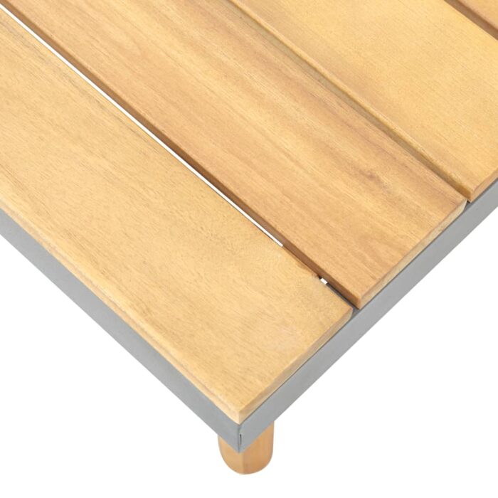 Table basse de jardin 60x60x31,5 cm Bois solide d'acacia – Image 3