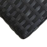 Banc de jardin 120 cm Noir Résine tressée et bois d'acacia – Image 4