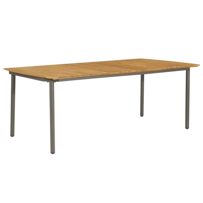 VXL8719883732381_a_en_hd_1.jpg Table de jardin 200x100x72 cm Bois d'acacia solide et acier – Image 1