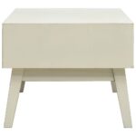 Table basse avec 2 tiroirs Gris sculpté 110x50x40 cm Bois – Image 5