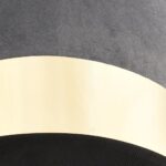 Tabouret Gris foncé et doré Velours – Image 2