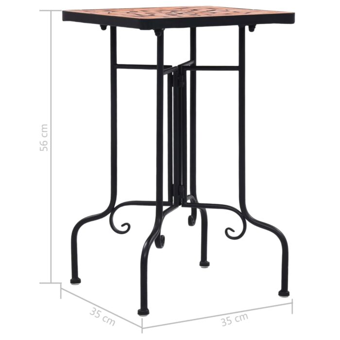 Table de bistro mosaïque Terre cuite Céramique – Image 6