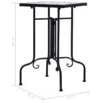 Table de bistro mosaïque bleu et blanc Céramique – Image 6