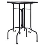 Table de bistro mosaïque noir et blanc Céramique – Image 2