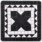 Table de bistro mosaïque noir et blanc Céramique – Image 3