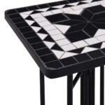 Table de bistro mosaïque noir et blanc Céramique – Image 4