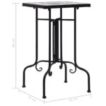 Table de bistro mosaïque noir et blanc Céramique – Image 6