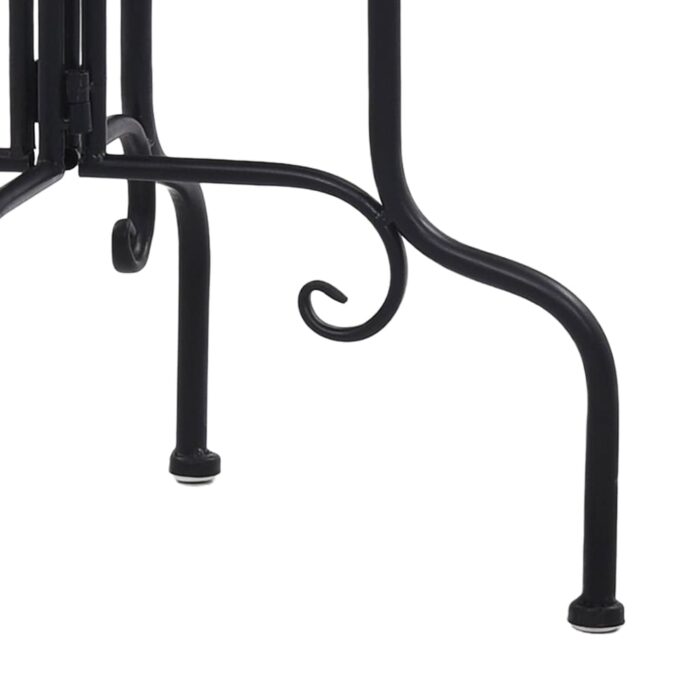 Table de bistro mosaïque Terre cuite et blanc Céramique – Image 5