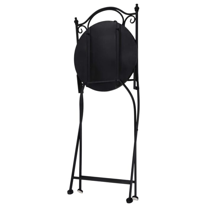 Chaises de bistrot mosaïque 2 pcs Marron Céramique – Image 9