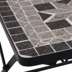 Chaises de bistrot mosaïque 2 pcs Gris – Image 7