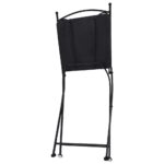 Chaises de bistrot mosaïque 2 pcs Gris – Image 9