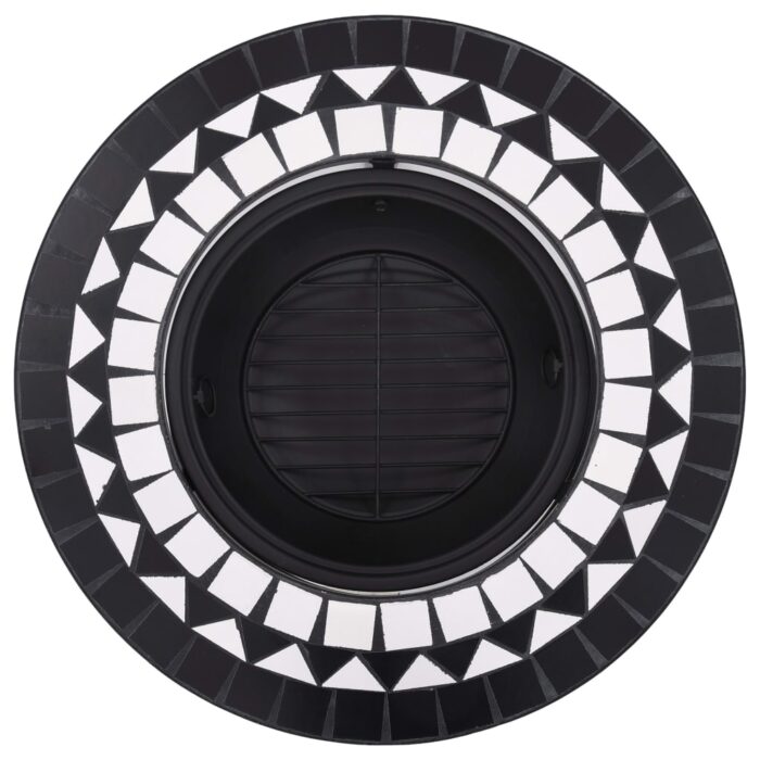 Foyer mosaïque Noir et blanc 68 cm Céramique – Image 5