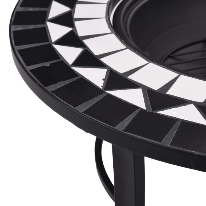 Foyer mosaïque Noir et blanc 68 cm Céramique – Image 6