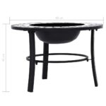 Foyer mosaïque Noir et blanc 68 cm Céramique – Image 8