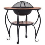 Table de foyer mosaïque Terre cuite 68 cm Céramique – Image 4