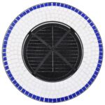Table de foyer mosaïque Bleu et blanc 68 cm Céramique – Image 6