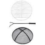 Table de foyer mosaïque Noir et blanc 68 cm Céramique – Image 7