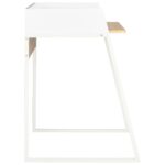 Bureau Blanc et chêne 90x60x88 cm – Image 2