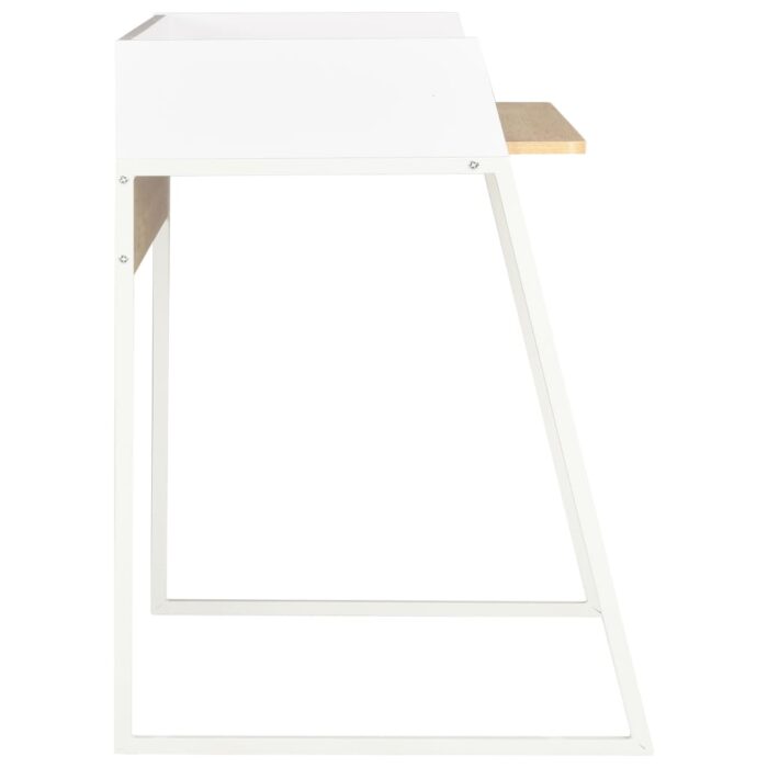 Bureau Blanc et chêne 90x60x88 cm – Image 2