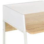 Bureau Blanc et chêne 90x60x88 cm – Image 4