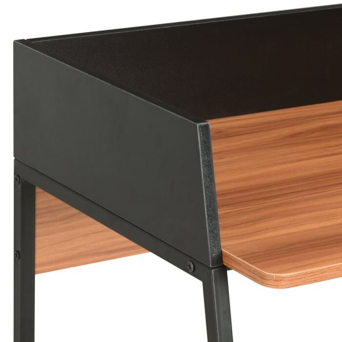 Bureau Noir et marron 90x60x88 cm – Image 4