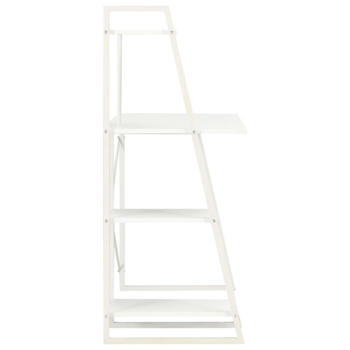 Bureau avec étagère Blanc 102x50x117 cm – Image 2