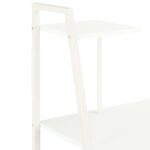 Bureau avec étagère Blanc 102x50x117 cm – Image 4