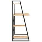 Bureau avec étagère Noir et chêne 102x50x117 cm – Image 2