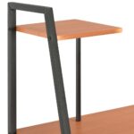 Bureau avec étagère Noir et marron 102x50x117 cm – Image 4