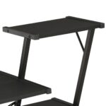 Bureau avec étagère Noir 116x50x93 cm – Image 4