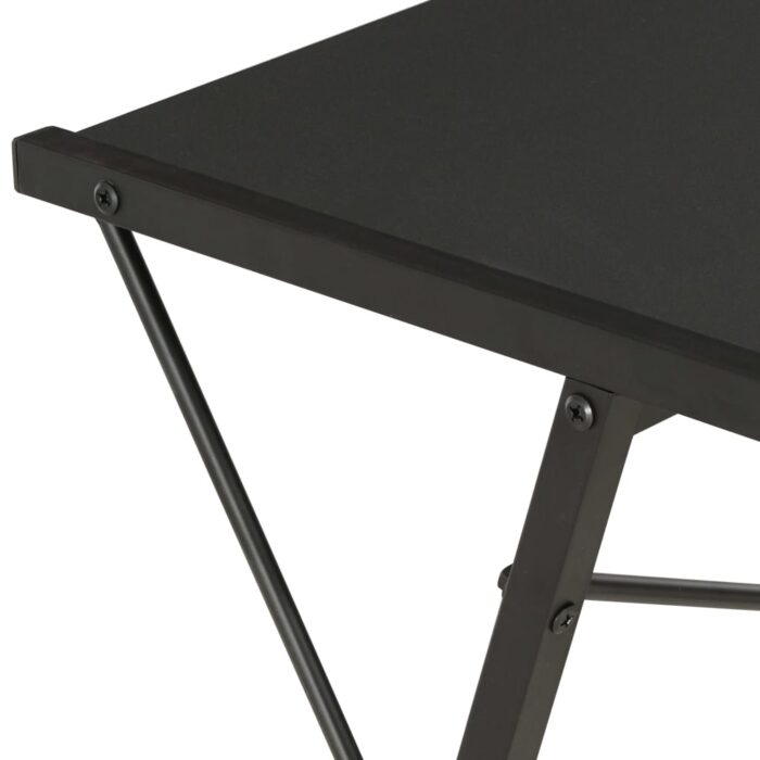 Bureau avec étagère Noir 116x50x93 cm – Image 5