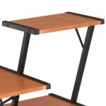 Bureau avec étagère Noir et marron 116x50x93 cm – Image 4