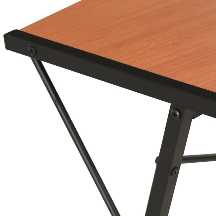Bureau avec étagère Noir et marron 116x50x93 cm – Image 5